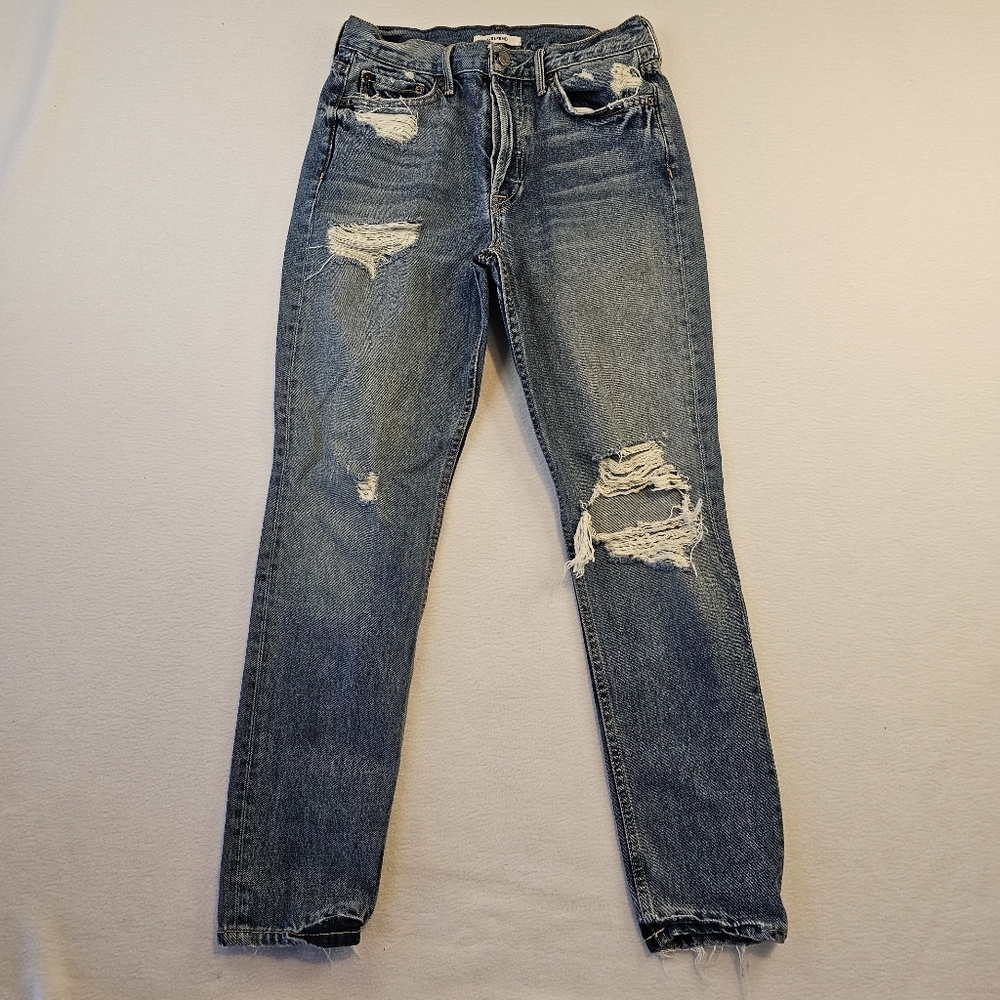 GRLFRND Distressed Blue Jeans "KAROLINA" Style Name. Size 28